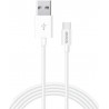 CABLE USB M/USB TIPO C MACHO 1M BLANCO (SAVKABELCL-125)